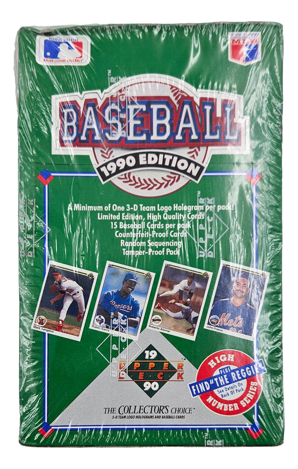 1990 Upper Deck Baseball High Series Factory Sealed 36 Pack Trading Card Box 1