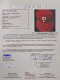 2007 Philadelphia Phillies (22) Signed New Era Hat Howard Hamels +20 JSA LOA