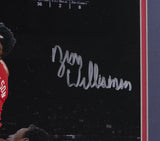 Zion Williamson Signed Framed 16x20 New Orleans Pelicans vs Spurs Photo Fanatics