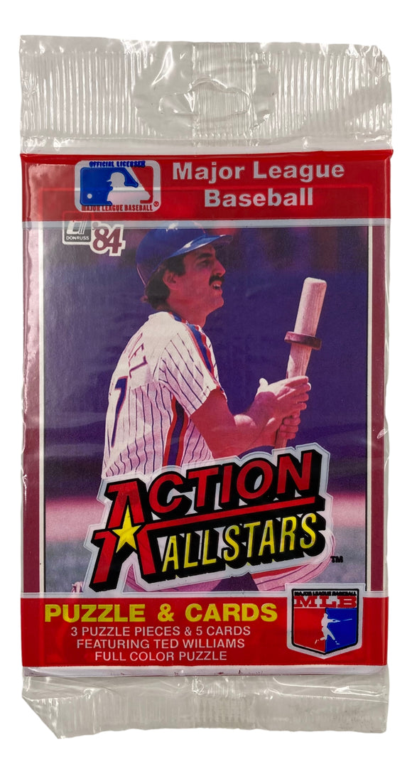 1984 Donruss Action All Stars Puzzle & Card Pack Keith Hernandez George Hendrick