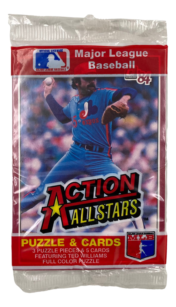 1984 Donruss Action All Stars Puzzle & Card Pack Steve Rogers Mike Schmidt