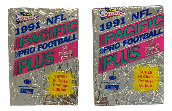 Lot of 46 1991 Pacific NFL Football Trading Card Packs