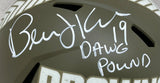 Bernie Kosar Signed Browns FS Salute Service Speed Rep Helmet Dawg Pound BAS 935 Sports Integrity