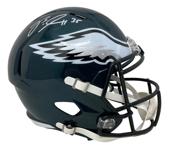 Boston Scott Signed Philadelphia Eagles Full Size Replica Speed Helmet JSA Sports Integrity