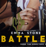 Emma Stone B.J King Eric Olsen Signed Framed 11x17 Battle of the Sexes Photo JSA Sports Integrity