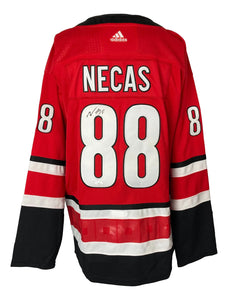 Martin Necas Signed Carolina Hurricanes Adidas Hockey Jersey JSA Sports Integrity