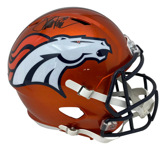Terrell Davis Signed Denver Broncos FS Flash Replica Speed Helmet BAS ITP Sports Integrity