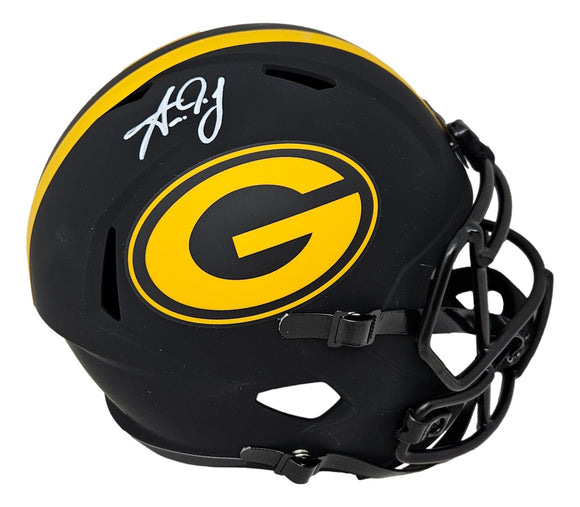Aaron Jones Signed Green Bay Packers Full Size Eclipse Replica Speed Helmet BAS