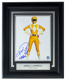Aisha Campbell Yellow Ranger Signed Framed 8x10 Power Rangers Photo BAS Sports Integrity
