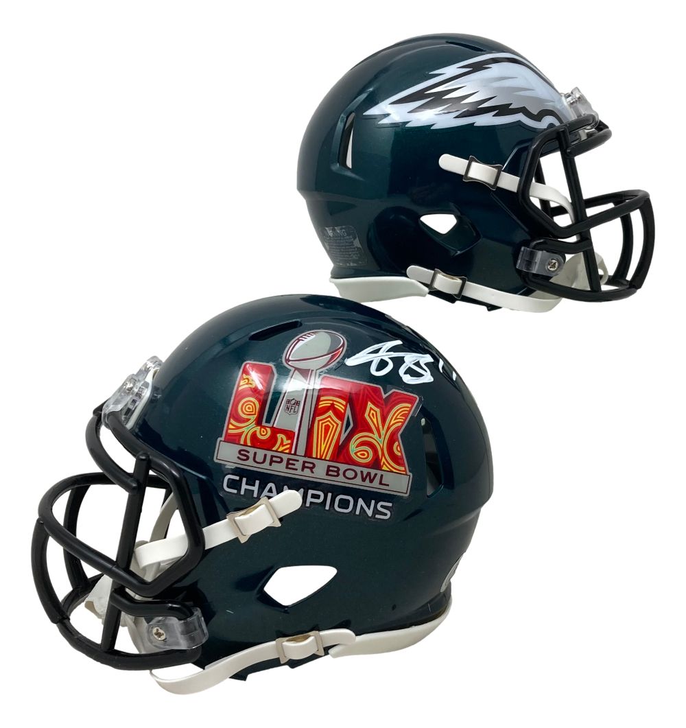 AJ Brown Signed Philadelphia Eagles Super Bowl 59 Mini Speed
