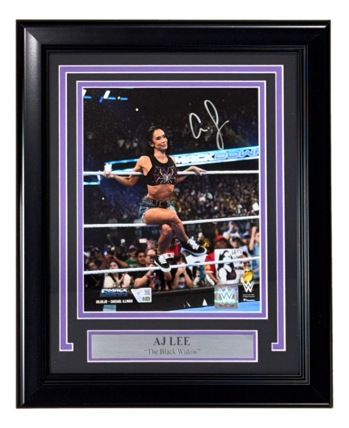 AJ Lee Signed Framed 8x10 WWE Photo Fanatics