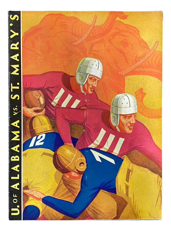 Alabama vs St. Mary's December 3 1932 Official Game Program