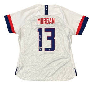 Alex Morgan Signed 2017 Nike USA Women's White Soccer Jersey BAS