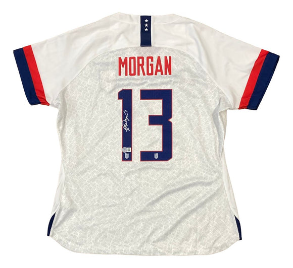 Alex Morgan Signed 2017 Nike USA Women's White Soccer Jersey BAS