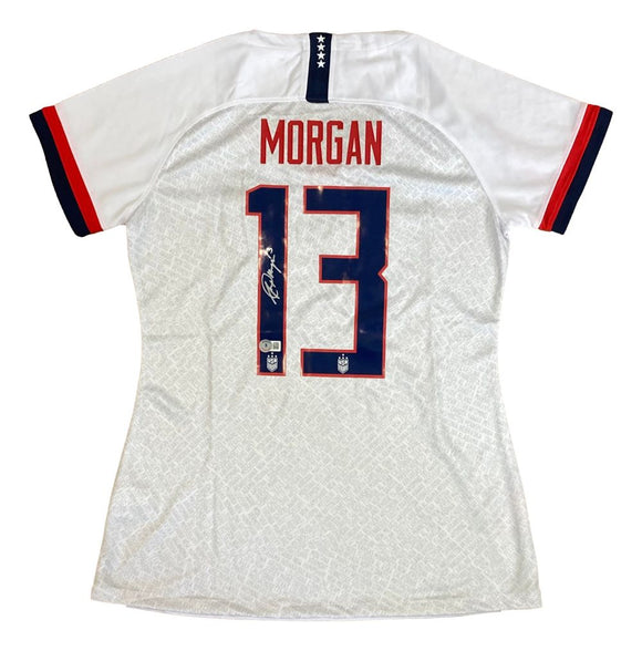 Alex Morgan Signed 2019 Nike USA Women's White Soccer Jersey BAS