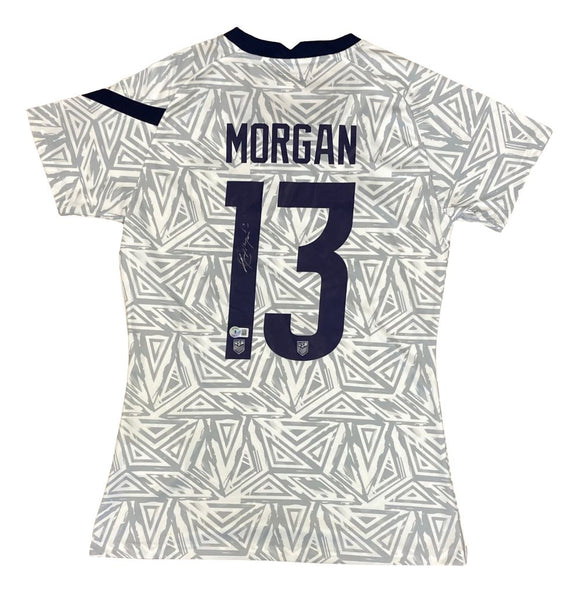 Alex Morgan Signed 2021/22 Nike USA Women's Pre-Match Soccer Jersey BAS BL59989