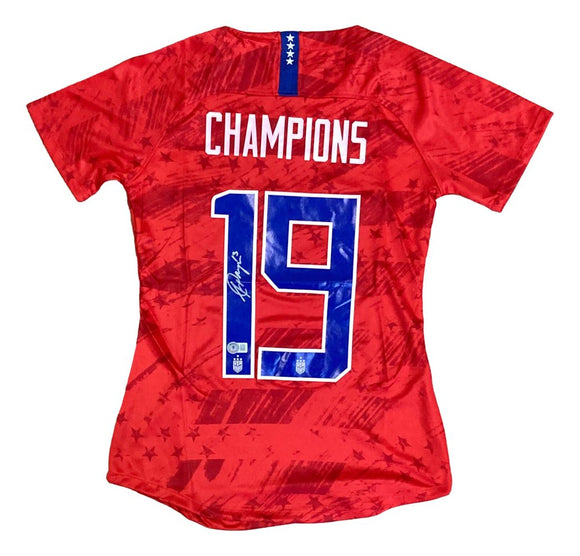 Alex Morgan Signed 2019/20 Nike USA Women's Champions Small Soccer Jersey BAS