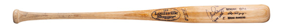 Alex Rodriguez Signed Texas Rangers Game Used Louisville Bat Game Used Insc PSA Sports Integrity
