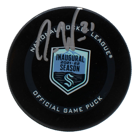 Alex Wennberg Signed Seattle Kraken NHL Inaugural Season Hockey Puck Fanatics