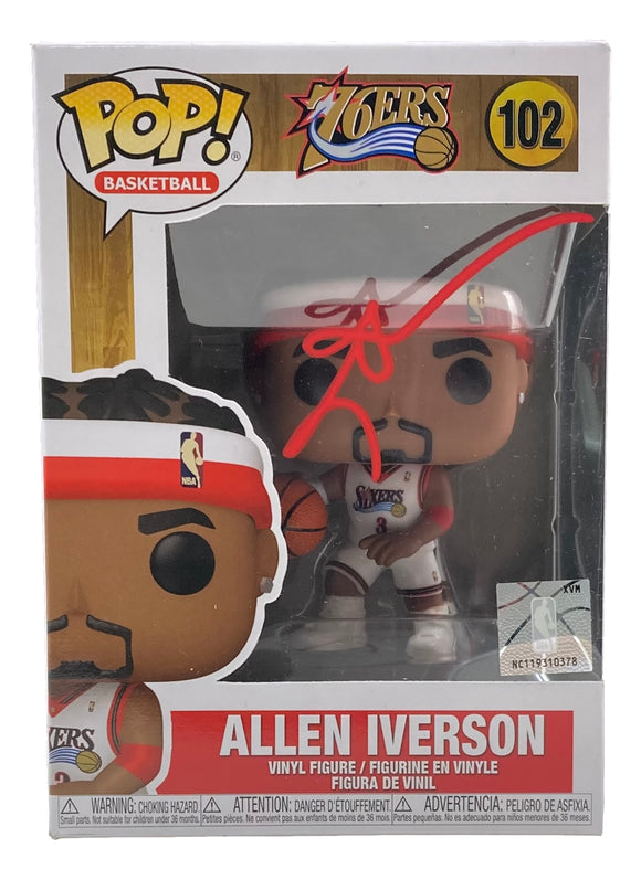 Allen Iverson Signed Philadelphia 76ers Funko Pop #102 JSA ITP Sports Integrity