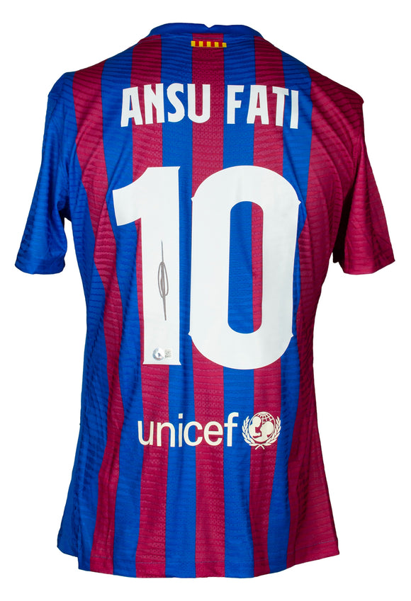 Ansu Fati Signed FC Barcelona Soccer Jersey BAS Sports Integrity