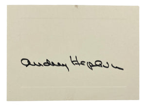 Audrey Hepburn Signed 3x5 Index Card BAS A55986 Sports Integrity