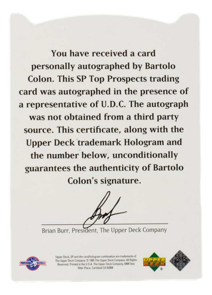 BARTOLO COLON ROOKIE CARD Baseball SELECT REGISTERED GOLD RC Baseball  Indian Met