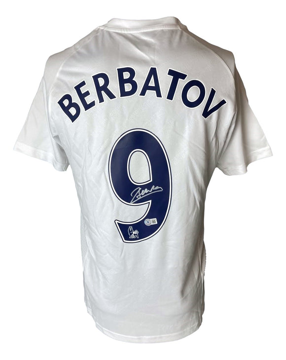 Dimitar Berbatov Signed Tottenham Hotspur Soccer Jersey BAS