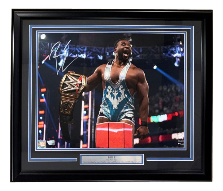 Big E Signed Framed 16x20 WWE World Champion Photo Fanatics
