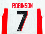 Bijan Robinson Atlanta Signed White Football Jersey Dirty Bird Inscribed BAS