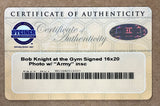 Bob Knight Signed Framed 16x20 Army Black Knights Photo Army Insc Steiner Sports