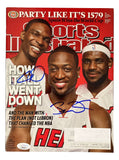 Dwayne Wade Chris Bosh Signed Miami Heat 2010 Sports Illustrated Magazine JSA