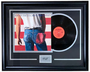 Bruce Springsteen Framed Born In The USA Vinyl Record w/ Laser Engrave Auto