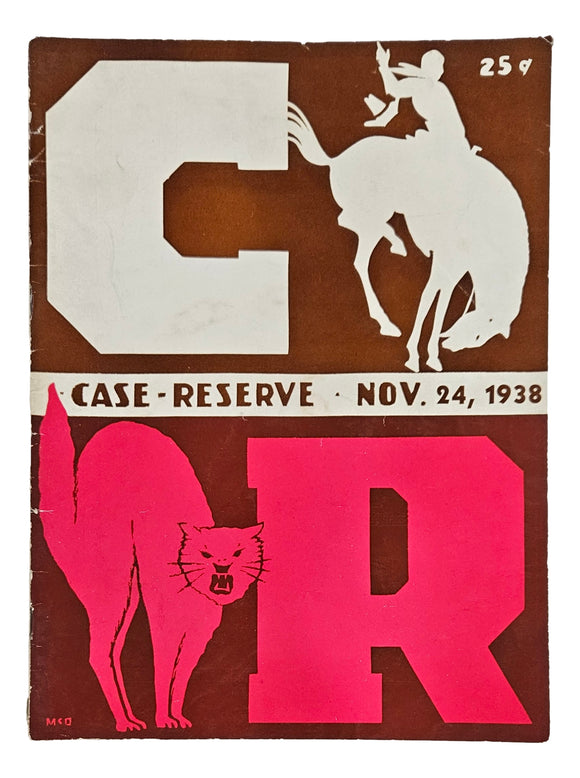 Case vs Western Reserve November 24 1938 Official Game Program