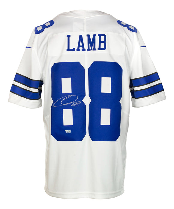 CeeDee Lamb Signed Dallas Cowboys White Nike Limited Football Jersey Fanatics