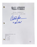 Charlie Sheen Signed Wall Street Movie Script Bud Fox Inscription JSA Sports Integrity