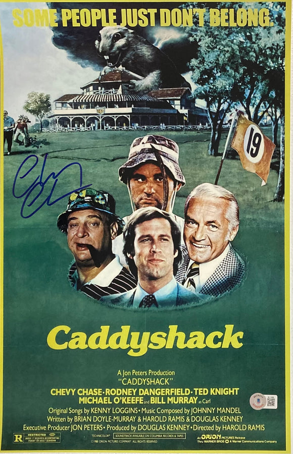Chevy Chase Signed 11x17 Caddyshack Movie Poster Photo BAS Sports Integrity