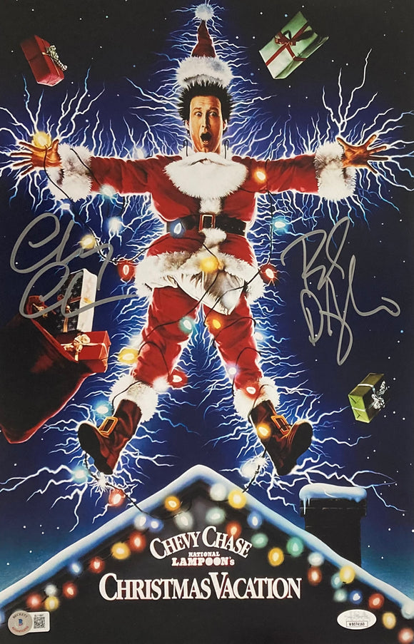 Chevy Chase Beverly D'Angelo Signed 11x17 Christmas Vacation Photo BAS+JSA Sports Integrity