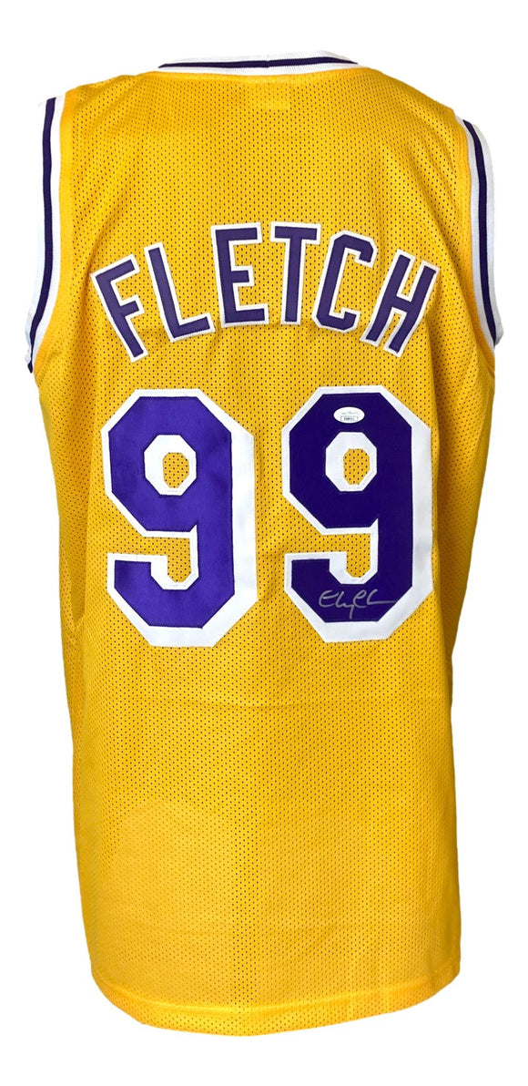 Chevy Chase Signed Los Angeles Yellow Fletch Basketball Jersey JSA