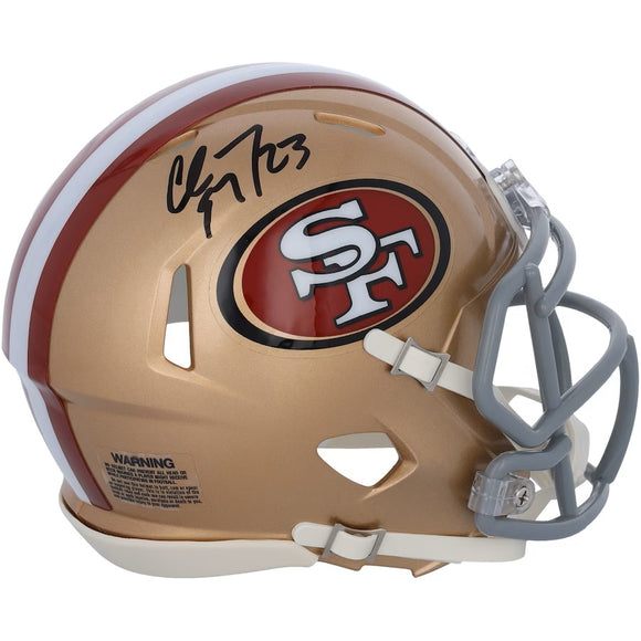 Christian McCaffrey Signed San Francisco 49ers Mini Speed Helmet Fanatics Sports Integrity