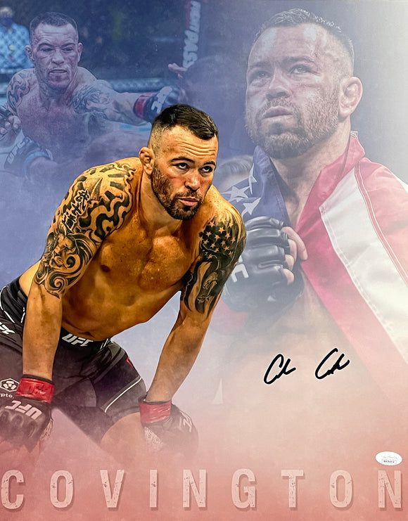 Colby Covington Signed UFC 16x20 Collage Photo JSA ITP