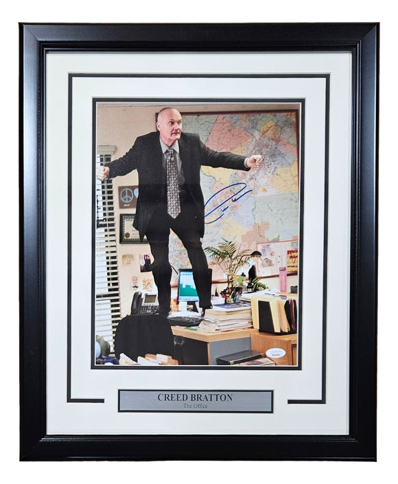 Creed Bratton Signed Framed 11x14 The Office Creed Desk Photo JSA ITP Sports Integrity