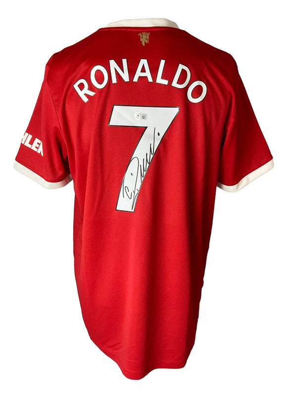 Cristiano Ronaldo Signed Manchester United Adidas Soccer Jersey BAS ITP