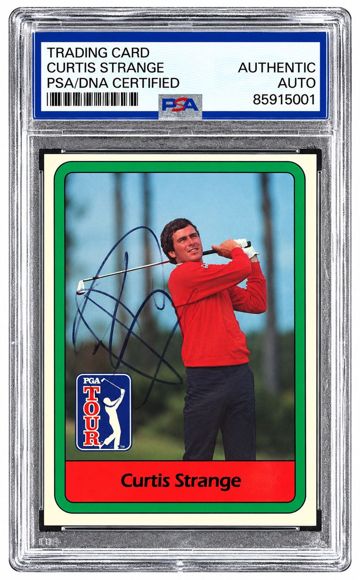 Curtis Strange Signed 1982 Donruss PGA #9 Trading Card PSA/DNA