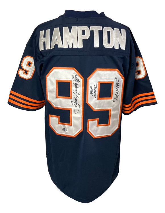 Dan Hampton Signed Chicago Bears M&N Football Jersey HOF 2002 Danimal BAS Sports Integrity