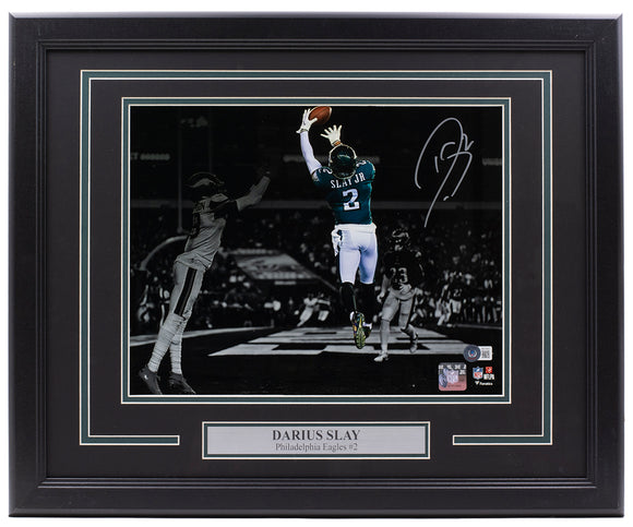 Darius Slay Signed Framed Philadelphia Eagles 11x14 Spotlight Football Photo BAS Sports Integrity