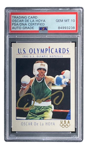 Oscar De La Hoya Signed 1992 Impel Olypicards #23 Rookie Card PSA/DNA Gem 10 Sports Integrity