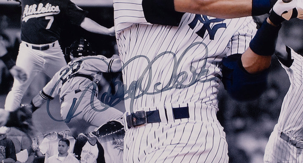 Derek Jeter Signed Frame Yankees 16x20 Yankee Captain Photo