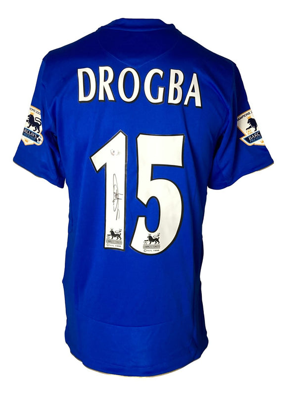 Didier Drogba Signed Chelsea FC Centenary Soccer Jersey BAS