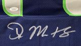 DK Metcalf Signed Custom Blue Pro-Style Football Jersey JSA ITP Sports Integrity